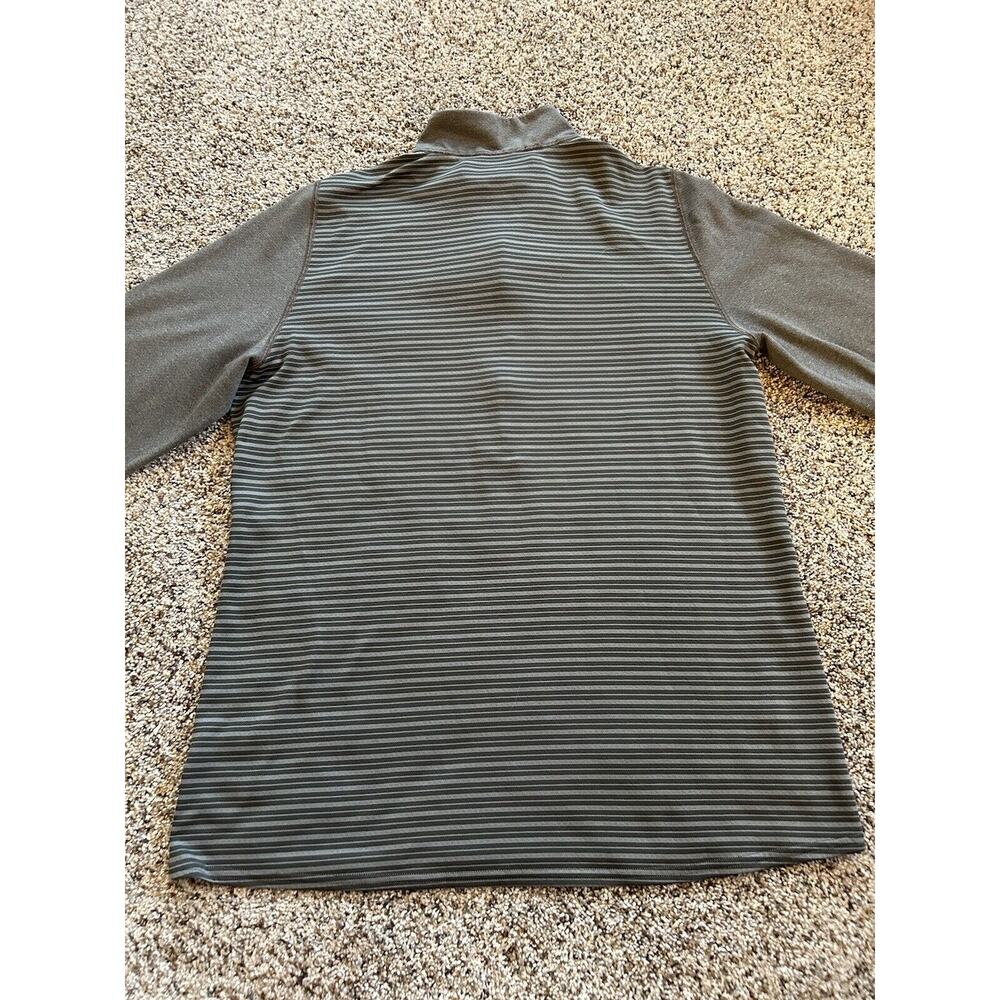Patagonia sz L Men’s Shirt 1/2 Zip Pullover Stripes Gray Thumb Loops E24 - Picture 8 of 9